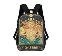 sinyumoney Tarot Green Witch Mochila Escolar Mochila Para Niños Impresa En 3D Mochilas Infantiles Para Niños Y Niñas Mochilas Escolares Mochilas De Viaje Para Niños 17inch