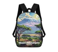Sinyumoney Tasmanian Wilderness National Park Australia Mochila Escolar Para Niños Impreso En 3D, Ideal Para Viajes Y Lecturas, Para Niños Y Estudiantes De Primaria, Mount Kilimanjaro National Park