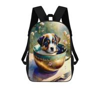 sinyumoney Teacup Puppies Cute & Cozy Mochila Escolar Ligera Para Aeropuerto Y Universidad Para Estudiantes, Ideal Para El Campus, Viajes Al Aire Libre Y Deportes 17inch