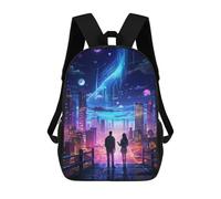 sinyumoney Technology City Night Mochila Escolar Resistente Al Agua Para Computadora, Ideal Para Campus, Actividades Al Aire Libre, Viajes Y Deportes 17inch