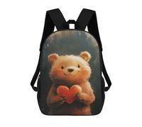 sinyumoney Teddy Bear Holding Heart Mochila De Viaje Para La Universidad Mochilas Para La Escuela/trabajo/viajes 17inch
