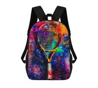 sinyumoney Tennis Racket Abstract Art Mochilas Impresas En 3D Para Niños, Mochila Escolar, Mochila De Moda Para Niños De Primaria Y Secundaria 17inch