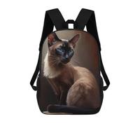 sinyumoney Thai Cat Oil Paint Mochila, Mochila Escolar Impresa En 3D, Bolsa Para El Almuerzo Escolar, Mochila De Viaje, Mochila Para Amigos, Mochila Escolar Para Niñas Y Niños 17inch