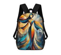 sinyumoney Thalassa - Cubist Minimal Mythology Abstract Mochila Escolar Para Niñas Y Niños, Mochilas De Gran Capacidad, Mochilas Ligeras Para Niños Y Estudiantes 17inch