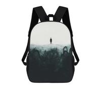 sinyumoney Thalassophobia Solitary Figure in Dark Waters Mochila Infantil Para Niñas, Mochila Escolar 3D, Mochila Para Niños Pequeños, Mochila Informal De Día, Mochila Escolar De Moda 17inch