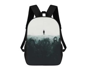 sinyumoney Thalassophobia Solitary Figure in Dark Waters Mochila Infantil Para Niñas, Mochila Escolar 3D, Mochila Para Niños Pequeños, Mochila Informal De Día, Mochila Escolar De Moda 17inch