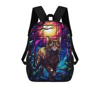 sinyumoney The Anggora Cat Wild Night Mochilas Para Niños Y Estudiantes, Mochilas Escolares Impresas En 3D, Mochilas Para Estudiantes De Primaria Y Secundaria Para Niños Y Niñas 17inch