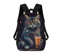 sinyumoney The Asheera Cat Coffee Mochila Escolar Secundaria Informal Para Viajes, Bolsos Escolares Para Adolescentes, Chicas, Chicos, Mujeres Y Hombres 17inch