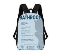 sinyumoney The Bathroom Movie Parody Mochilas Escolares Impresas En 3D, Mochila Escolar Informal Para Niños, Mochila Escolar De Moda Para Estudiantes De Secundaria 17inch