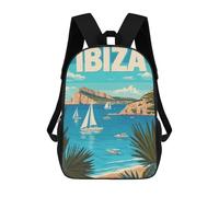 sinyumoney The Beauty of Ibiza Mochilas Para Niños Mochila Escolar Mochila Escolar Impresa En 3D Para Niños Estudiantes De Primaria Y Secundaria 17inch