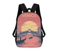 sinyumoney The Beauty of Venice Mochilas Para Niños Y Estudiantes, Mochilas Escolares Impresas En 3D, Mochilas Para Estudiantes De Primaria Y Secundaria Para Niños Y Niñas 17inch