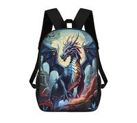 sinyumoney The Blue Dragon Mochila Infantil, Mochila Escolar Para Niños Y Adolescentes, Mochila De Viaje, Mochila Escolar, Mochila Para Libros 17inch