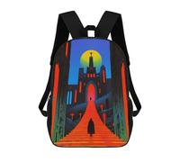 sinyumoney The Castle of The King Mochilas Infantiles Impresas En 3D Para Niños, Mochilas Escolares De Moda, Mochilas De Viaje, Mochilas Escolares Para Niños De Primaria 17inch