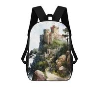 sinyumoney The Castle of The Moors Mochilas De Moda Impresas En 3D 17inch Mochila Escolar Informal Para Niños De Primaria Y Secundaria