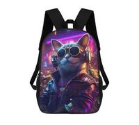 sinyumoney The Cat Bouncer Mochilas Para Niños Mochila Escolar De Moda Mochila Escolar Impresa En 3D Para Niños Estudiantes De Primaria Y Secundaria 17inch