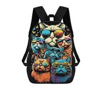 sinyumoney The Cats Wear Glasses Mochila Escolar Informal Para El Día A Día, Ideal Para El Trabajo, El Colegio, El Camping, Las Aventuras Al Aire Libre Y Los Viajes Diarios 17inch