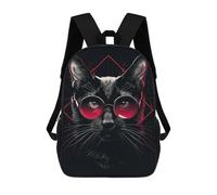 sinyumoney The Dark Cat Mochila Infantil Con Impresión 3D, Mochila Escolar Para Niños, Mochila Informal Divertida Para Niños Y Adolescentes 17inch