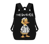 sinyumoney The Ducktor Duck Goose Mochila Escolar De 17 Pulgadas Para Adolescentes, Con Estampado 3D, Ajustable Y Con Bolsillos, Ideal Para Niños, Niñas Y Estudiantes.