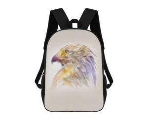 Sinyumoney The Excited Mochila Escolar Impermeable Para Ordenador Portátil, Ideal Para Escuela, Trabajo Y Viajes, Eagle Head Fractal, 17"