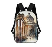 sinyumoney The Forum Rome Watercolor Mochilas Para Niños, Mochilas Escolares Personalizadas En 3D Para Niños Y Niñas, Mochilas Escolares Grandes, Mochilas Informales Para El Día A Día 17inch