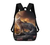 sinyumoney The Fox And The Squirrel Mochila Infantil Escolar Para Niños Con Estampado 3D De Dibujos Animados, Mochila Escolar Para Estudiantes, Mochila Para Portátil Para Niños Y Niñas 17inch