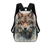 sinyumoney The Gaze of An Angry Wolf Mochila Escolar Impresa En 3D Para Niños, Mochila Escolar Informal De Moda Para Viajes Para Niños Y Estudiantes 17inch