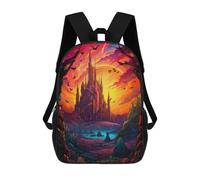 Sinyumoney The General Mochila Infantil Moda Y Divertida Mochila Para Niños Y Adolescentes, Bolsa De Escuela Impresa 3D Para Niños, Tower Of The Elven Mago, 17"