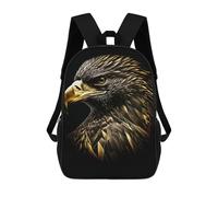 sinyumoney The Gold Black Eagle Mochila Escolar Infantil Estampada Para Adultos Y Niños, Mochila De Viaje Para El Día A Día 17inch
