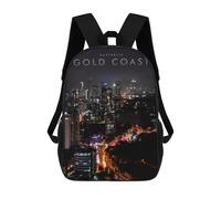 sinyumoney The Gold Coast Mochila Escolar, Mochila Infantil Para Niños Y Adolescentes, Regalos, Mochilas De Día Con Impresión 3D, Mochila Escolar, Mochila Para Libros 17inch