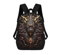 sinyumoney The Golden Dragon Zodiac Mochila Escolar Infantil Impresa En 3D 17inch Mochilas De Moda Para Niños De Primaria Y Secundaria