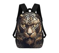 sinyumoney The Golden Tiger Lord Mochila Ligera Para Aeropuerto, Estudiantes Universitarios Y Mochileros: Perfecta Para Viajes, Trabajo Y Uso Diario 17inch