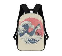 sinyumoney The Great Shark Mochila Infantil, Mochila Escolar Impresa En 3D, Mochila Para Niños Y Niñas, Mochila Escolar Ajustable Para La Escuela Primaria 17inch