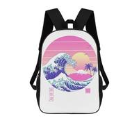 sinyumoney The Great Vaporwave Mochilas Para Niños Mochilas Escolares Mochila Escolar Para Niños Impresa En 3D Mochilas De Viaje De Moda Para Niños De Primaria Y Secundaria 17inch