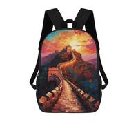 sinyumoney The Great Wall of China Mochila Escolar Impresa En 3D Para Niños Y Niñas, Mochila Escolar, Mochila De Viaje Para Niños 17inch