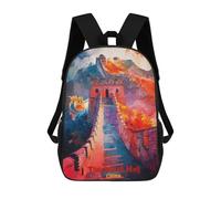 sinyumoney The Great Wall of China Mochila Infantil Con Impresión 3D, Mochila Escolar Para Niños, Mochila Informal Divertida Para Niños Y Adolescentes 17inch