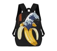 sinyumoney The Great Wave of Banana Mochila Infantil De Moda Divertida Mochila Escolar Para Niños Y Adolescentes Con Impresión 3D Para Niños 17inch