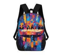 sinyumoney The Last Supper Reinterpreted - Abstract Geometric Expressionism Mochila Escolar Infantil Impresa En 3D Mochila De Viaje De Alta Capacidad Bolsas Para Libros Mochila Infantil 17inch