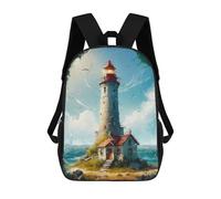 sinyumoney The Lighthouse Mochila Infantil Con Impresión 3D, Mochila Escolar Para Niños, Mochila Informal Divertida Para Niños Y Adolescentes 17inch