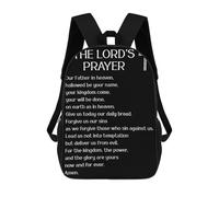 sinyumoney THE LORDS PRAYER SMALL X Mochila Escolar Para Niñas Mochila Impermeable Mochila Informal De Día Mochila Ligera Para Niño Y Niña Mochila Escolar 17inch