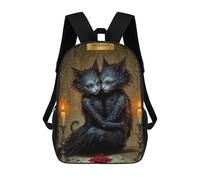 sinyumoney The Lovers - Cat Tarot Card Mochila Mochila Informal Mochila De Día Escuela Trabajo Viajes Bolsa Para Hombres/Mujeres 17inch