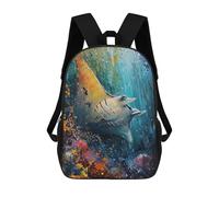 sinyumoney The Majestic Manta Ray Mochila Escolar Grande Resistente Al Agua Para Portátil Para Niños/niñas/adolescentes 17inch