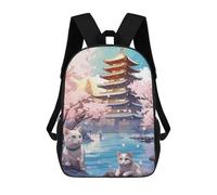 sinyumoney The Moon Night Cat Japan Mochila Impresa En 3D Para Niños, Mochila Escolar, Mochilas De Viaje Para Niños, Bolsas De Libros De Alta Capacidad, Mochila Infantil 17inch