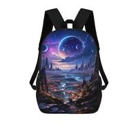 sinyumoney The New Earth Cityscape Mochila De Moda Para Papelería, Impermeable, Informal, Para Hombres, Mujeres Y Adolescentes 17inch