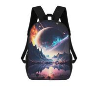 sinyumoney The New Saturn Landscape Mochila Escolar Grande, Ligera E Informal: Perfecta Para Viajes, Trabajo Y Uso Diario 17inch