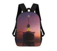 sinyumoney The Peace of Ocean Mochilas Infantiles Impresas En 3D De 17 Pulgadas. Mochila Escolar Informal Impresa En 3D Para Niños De Primaria Y Secundaria.