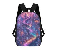 Sinyumoney The Polaris Sword Mochila Escolar para Adolescentes, Impreso En 3D, Ajustable, Con Bolsillos De Moda Para Niños, Niños, Niñas Estudiantes Y Adolescentes, Fantasy Stairway To Sky, 17"