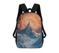 Sinyumoney The Polaris Sword Mochila Escolar para Adolescentes, Impreso En 3D, Ajustable, Con Bolsillos De Moda Para Niños, Niños, Niñas Estudiantes Y Adolescentes, Surreal Snowy Mountain, 17"