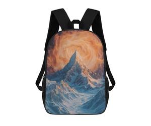 Sinyumoney The Polaris Sword Mochila Escolar para Adolescentes, Impreso En 3D, Ajustable, Con Bolsillos De Moda Para Niños, Niños, Niñas Estudiantes Y Adolescentes, Surreal Snowy Mountain, 17"