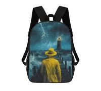 sinyumoney The Power of The Sea Mochila Escolar Mochilas Escolares Para Niñas Y Niños Mochila Con Bolsillo Mochila Escolar De Moda Mochila Infantil 17inch