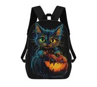 sinyumoney The Pumpkin Kitten Mochila Infantil Para Niñas, Mochila Escolar 3D, Mochila Para Niños Pequeños, Mochila Informal De Día, Mochila Escolar De Moda 17inch